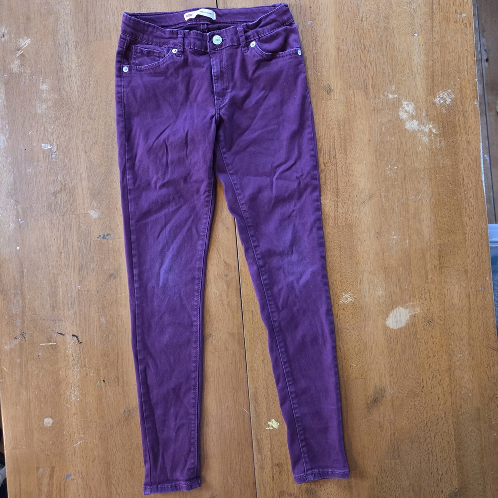 Levi's 710 Super Skinny Kids Plum Jeans